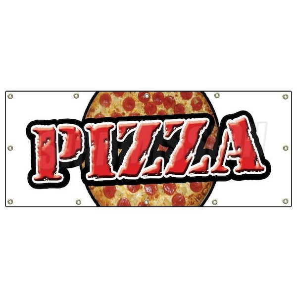 PIZZA BANNER SIGN shop place fresh hot signs subs slice